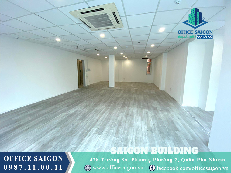 Sàn trống  tòa nhà văn phòng cho thuê Saigon building quận Phú Nhuận