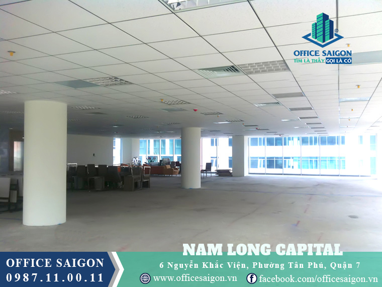 Diện tích 500m2 tại tầng 10 tòa nhà cho thuê văn phòng Nam Long Capital Tower Quận 7