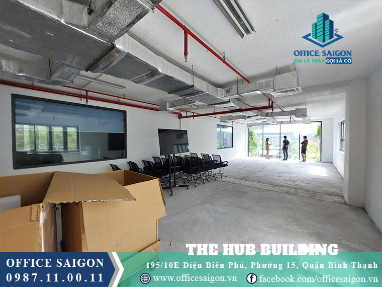 Diện tích cho thuê tại văn phòng cho thuê The Hub building quận Bình Thạnh