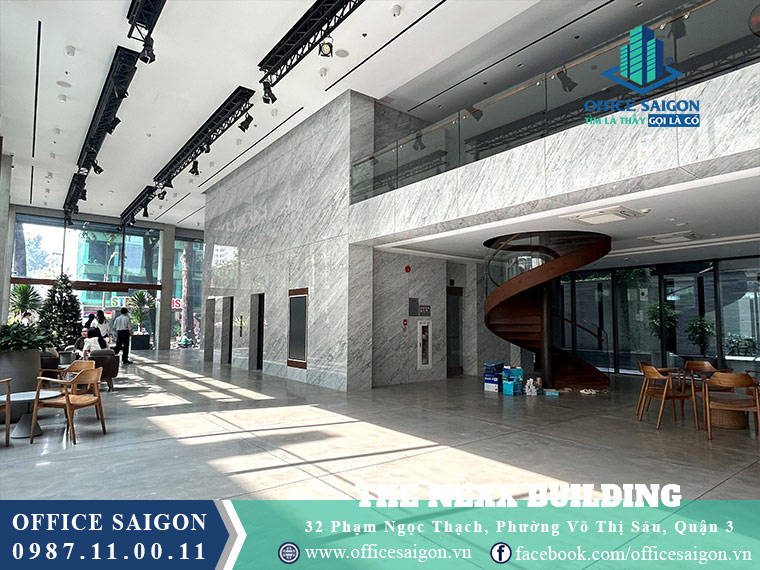 Sảnh tầng trệt văn phòng cho thuê The Nexx Building quận 3