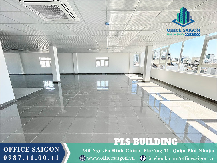 Sàn trống 290m2 tại văn phòng cho thuê TSA NĐC building quận Phú Nhuận