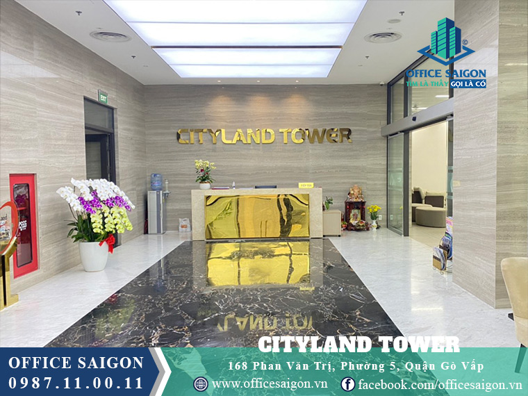 Lễ tân toà nhà CityLand Tower quận Gò Vấp