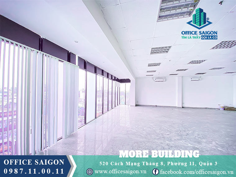 Diện tích cho thuê toà nhà More Building Cách Mạng Tháng 8 Quận 3