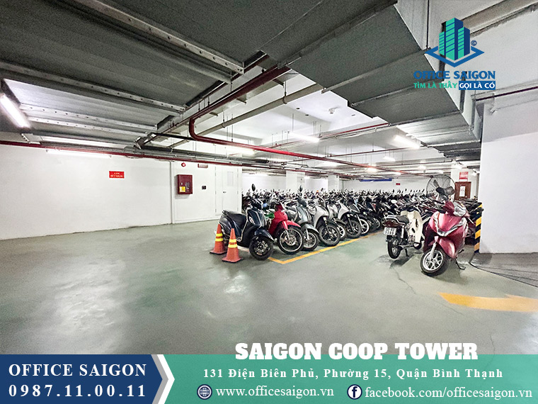 Hầm giữ xe toà nhà Saigon Coop Tower Điện Biên Phủ