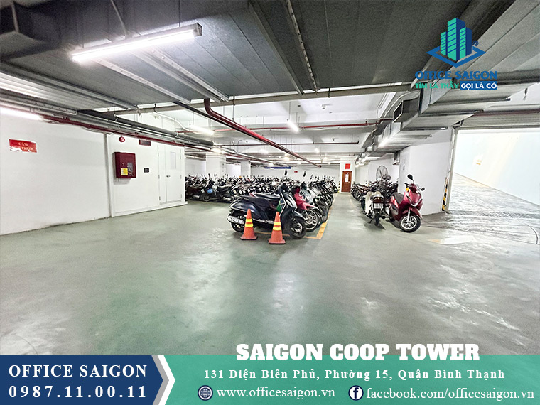 Hầm xe toà nhà Saigon Coop Tower Điện Biên Phủ