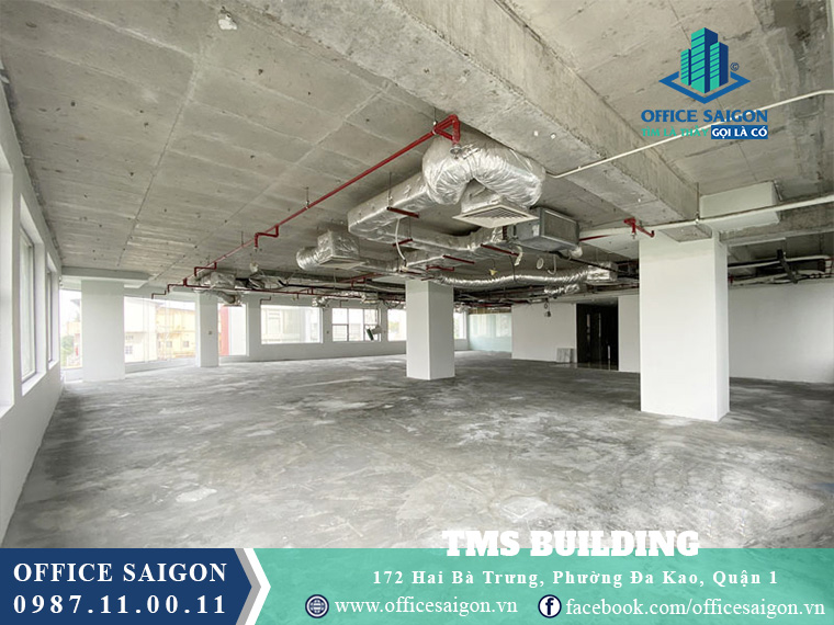 Mặt bằng trống cho thuê tại TMS building khách sắp hết mặt bằng