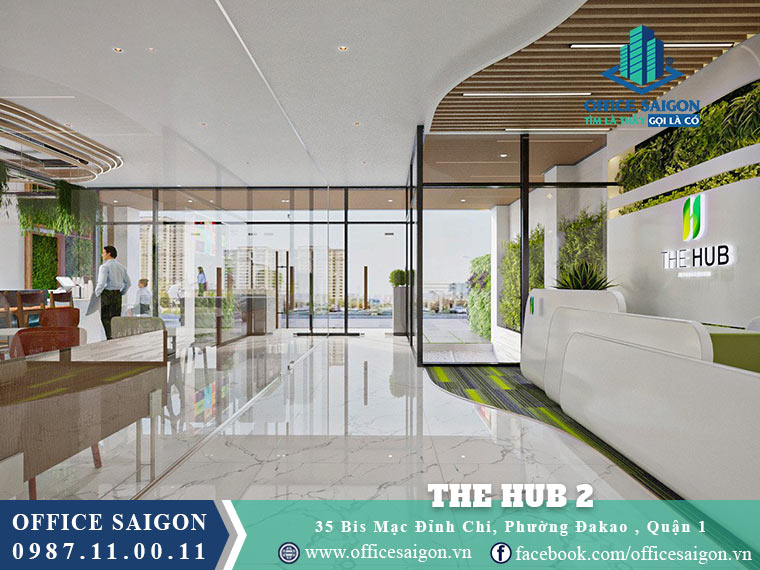 Lễ tân toà nhà The Hub Building Mạc Đỉnh Chi quận 1