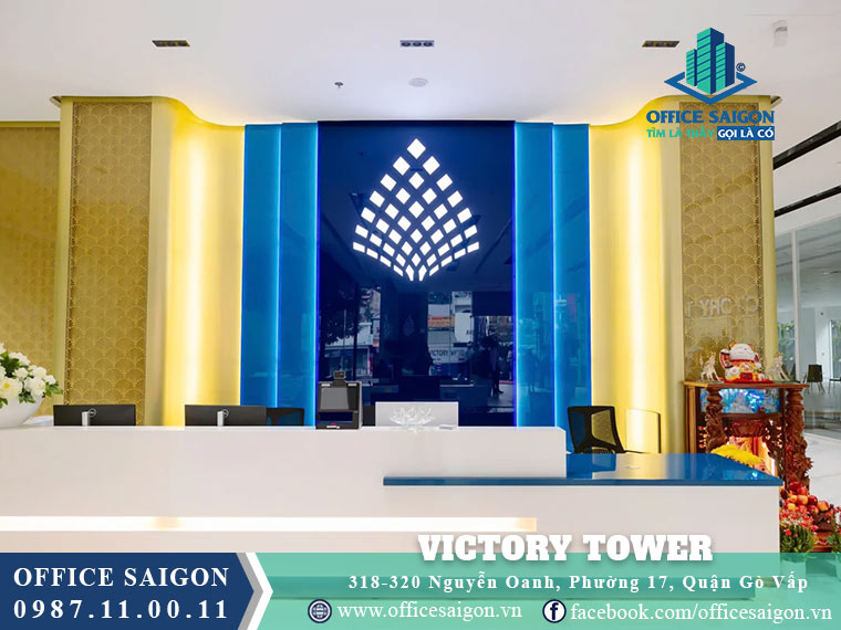 Lễ tân toà nhà Victory Tower quận Gò Vấp