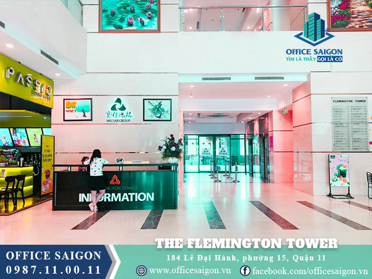 Lễ tân văn phòng cho thuê Flemington tower quận 11