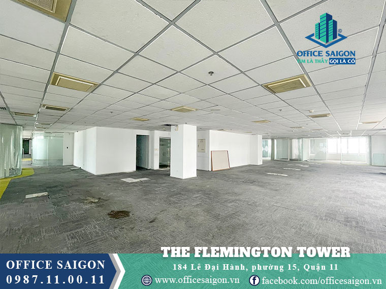 Diện tích cho thuê tại văn phòng cho thuê Flemington tower quận 11