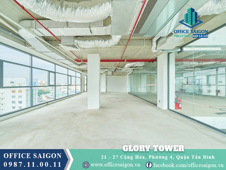 Diện tích cho thuê toà nhà Glory Tower Cộng Hoà