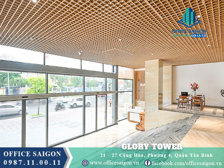 Sảnh lễ tân toà nhà Glory Tower Cộng Hoà