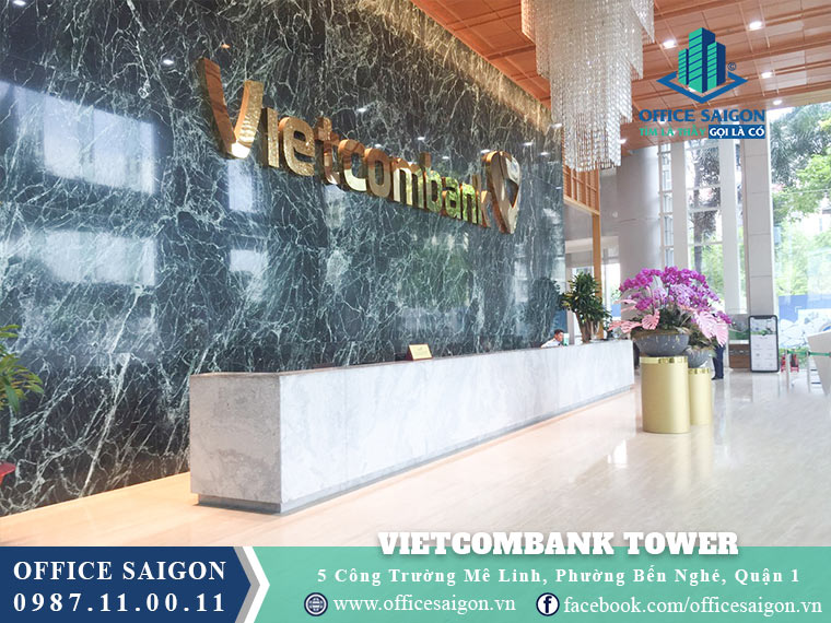 Lễ tân toà nhà Vietcombank văn phòng cho thuê Quận 1