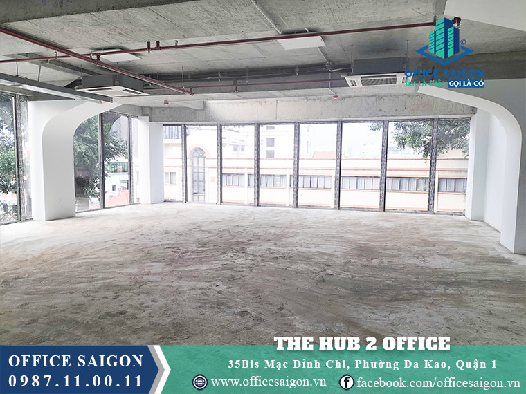 Mặt bằng cho thuê toà nhà The Hub 2 Office Mạc Đỉnh Chi Quận 1