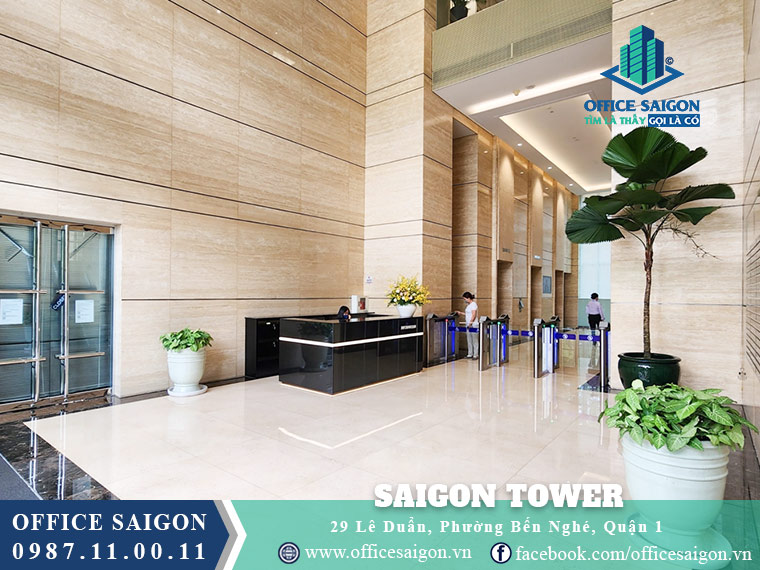 Lễ tân tại tòa nhà Saigon tower hỗ trợ khá nhiệt tình