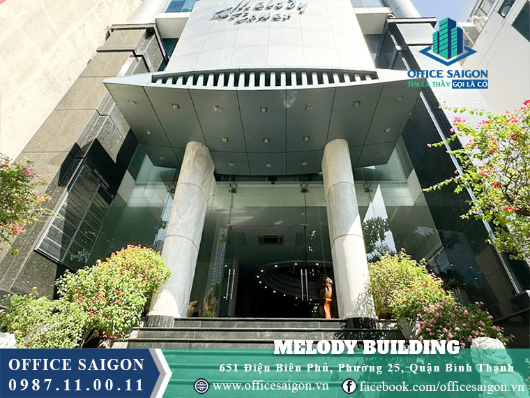 Lối vào tòa nhà Melody building quận Bình Thạnh