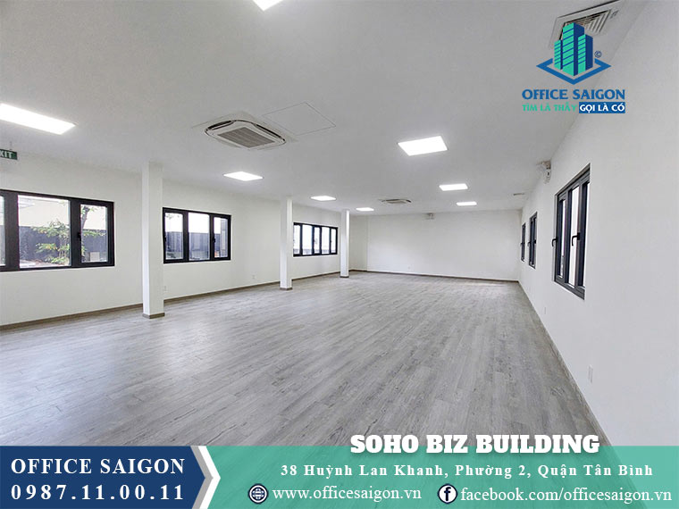 Diện tích cho thuê toà nhà Soho Biz Quận Tân Bình