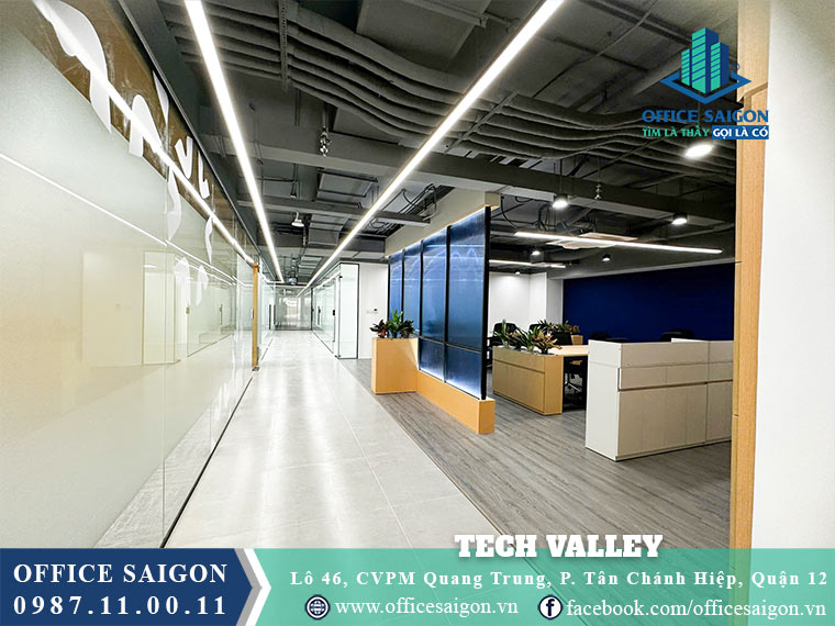 Sàn cho thuê có nội thất toà nhà Tech Valley Quận 12