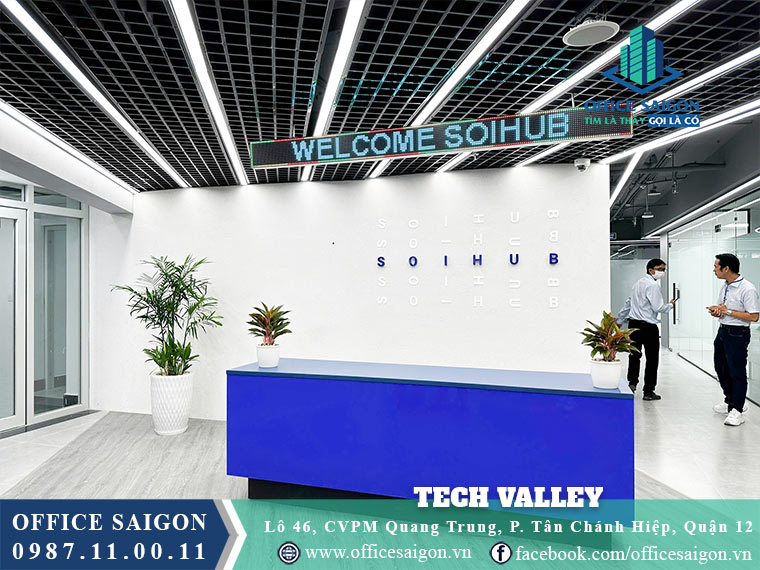 Sàn cho thuê có nội thất toà nhà Tech Valley Quận 12