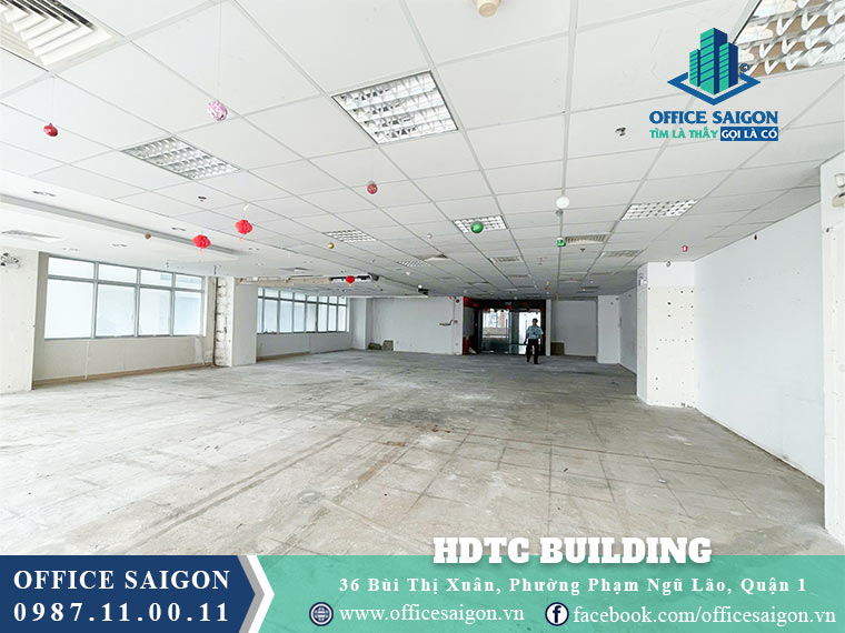 Diện tích cho thuê tại HDTC Building quận 1 được lót thảm sang trọng