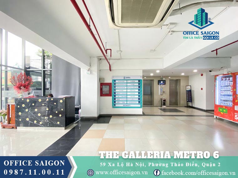 Lễ tân toà nhà The Galleria 6 Metro Quận 2