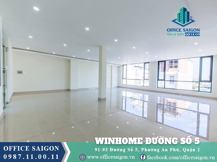 Mặt bằng cho thuê tòa nhà Winhome Đường số 5 Quận 2