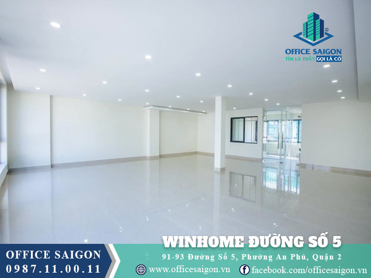 Diện tích cho thuê tòa nhà Winhome Đường số 5 Quận 2