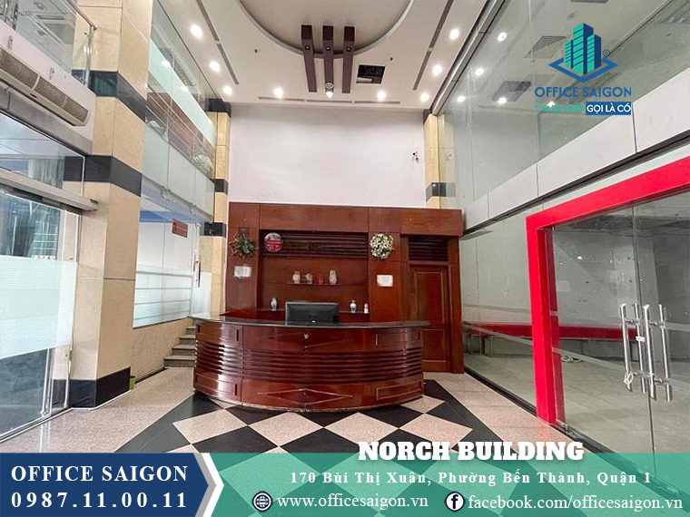 Lễ tân toà nhà Norch Building Bùi Thị Xuân Quận 1