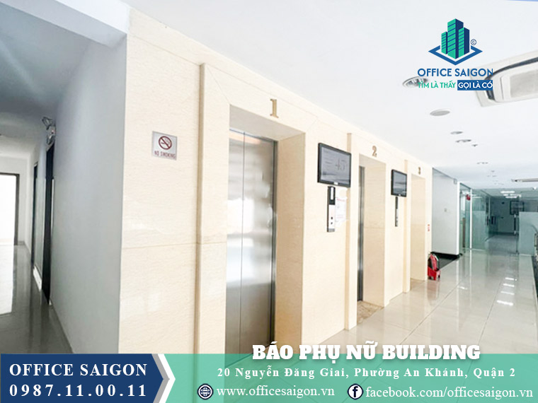 Hệ thống thang máy toà nhà Báo Phụ Nữ Building Nguyễn Đăng Giai