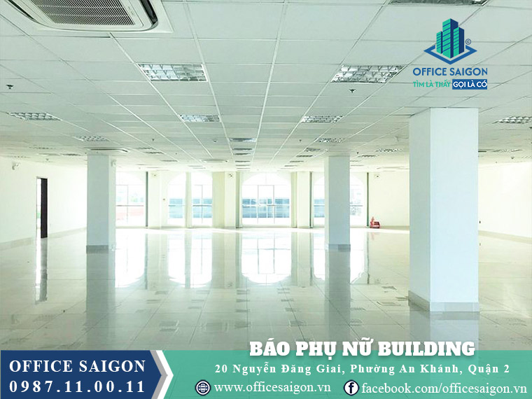 Mặt bằng cho thuê toà nhà Báo Phụ Nữ Building Nguyễn Đăng Giai