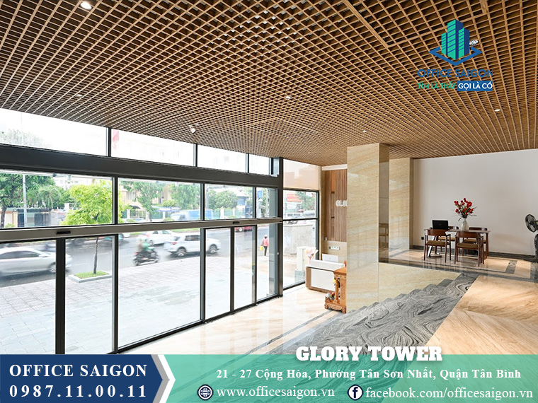 Sảnh lễ tân toà nhà Glory Tower Cộng Hoà