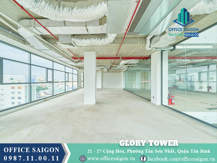 Mặt bằng cho thuê toà nhà Glory Tower Cộng Hoà