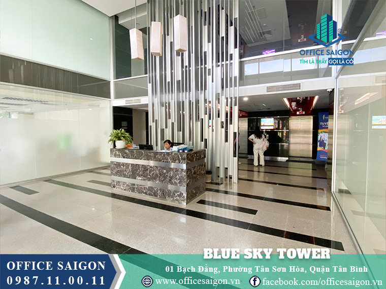 Lễ tân tòa nhà Blue Sky Tower Bạch Đằng Quận Tân Bình