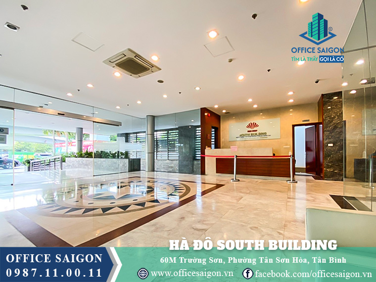 Sảnh lễ tân tòa nhà Hà Đô South Building Trường Sơn