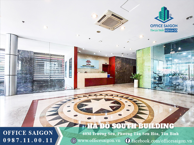 Sảnh lễ tân tòa nhà Hà Đô South Building Trường Sơn