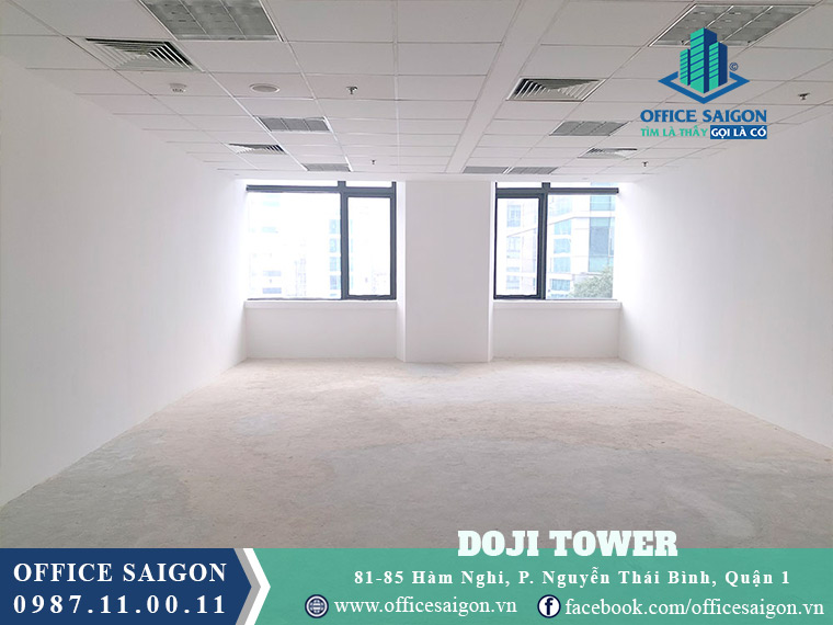 Diện tích 150m2 văn phòng cho thuê tại toà nhà Doji Tower
