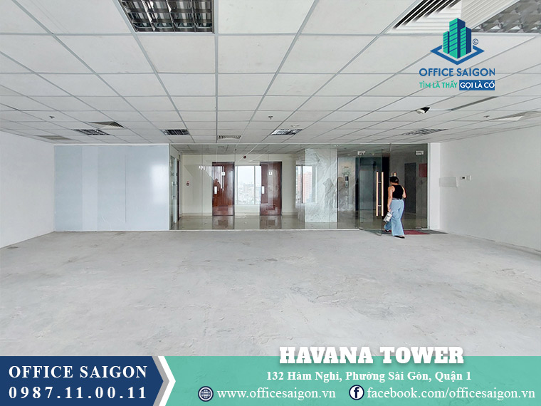 Diện tích cho thuê toà nhà Havana Tower Hàm Nghi