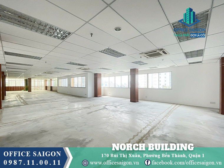 Diện tích cho thuê toà nhà Norch Building Bùi Thị Xuân