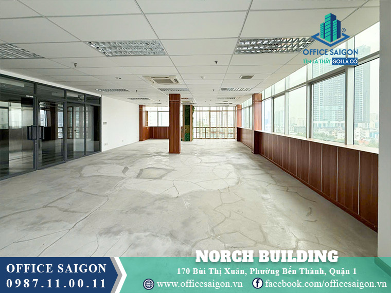 Diện tích cho thuê toà nhà Norch Building Bùi Thị Xuân