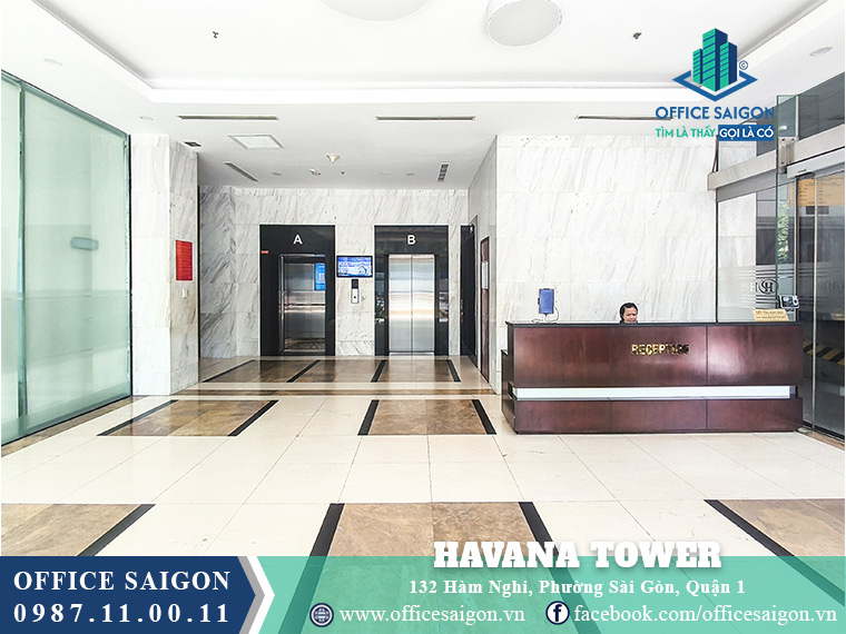 Lễ tân toà nhà Havana Tower Hàm Nghi