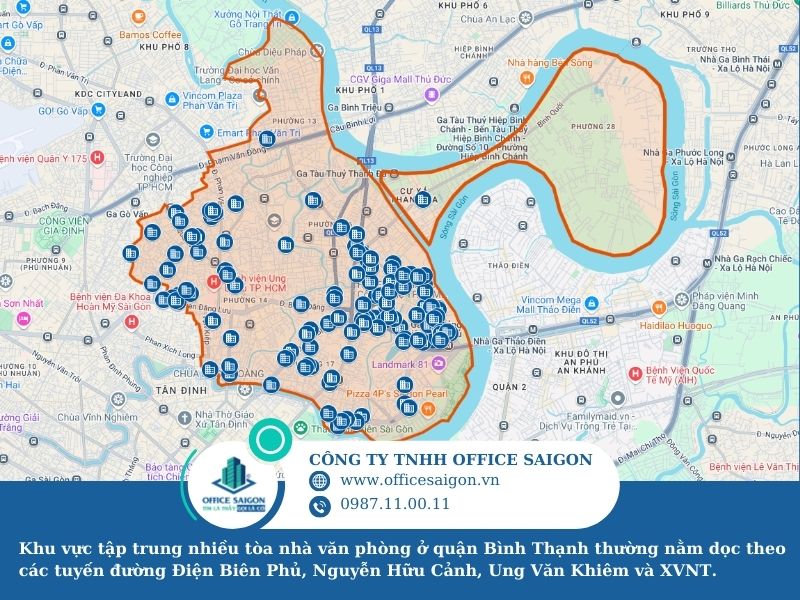 bản đồ tòa nhà  quận Bình Thạnh