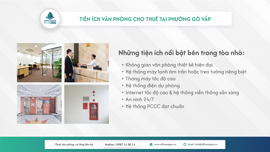 tien ich cho thue van phong phuong go vap