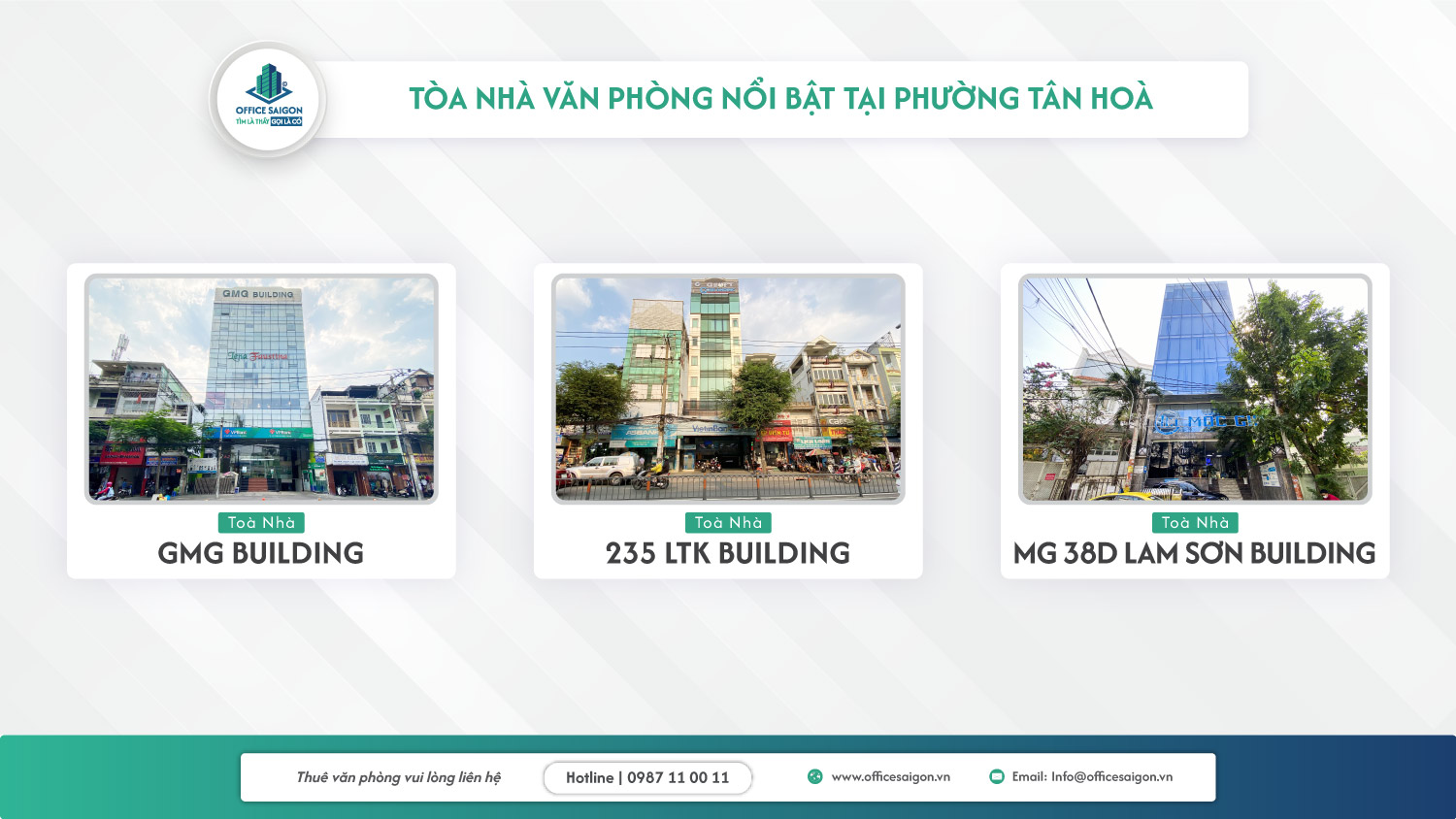Top 3 tòa nhà văn phòng nổi bật tại phường Tân Hòa